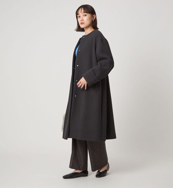 UNITED ARROWS green label relaxing「［size SHORTあり］SENTDALE WOOL セントデールウール ノーカラー コート」|ノーカラーコート|