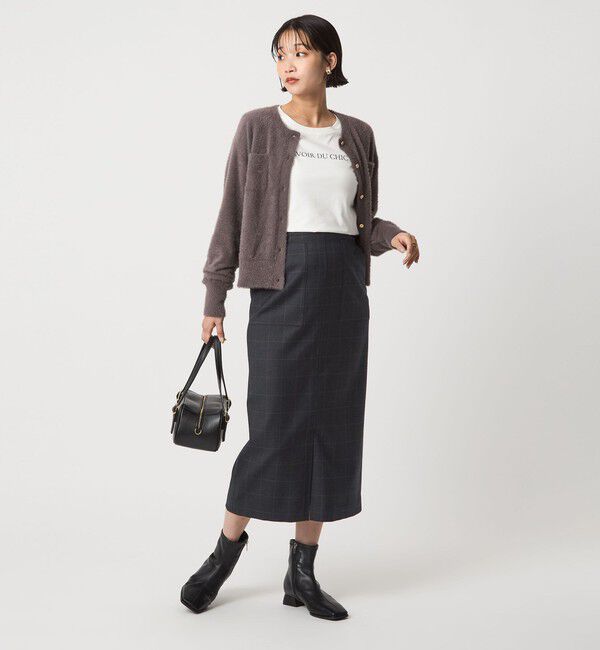 UNITED ARROWS green label relaxing「［size SHORT/TALLあり］キチントボトムス サキソニー Iライン スリム スカート」|タイト|