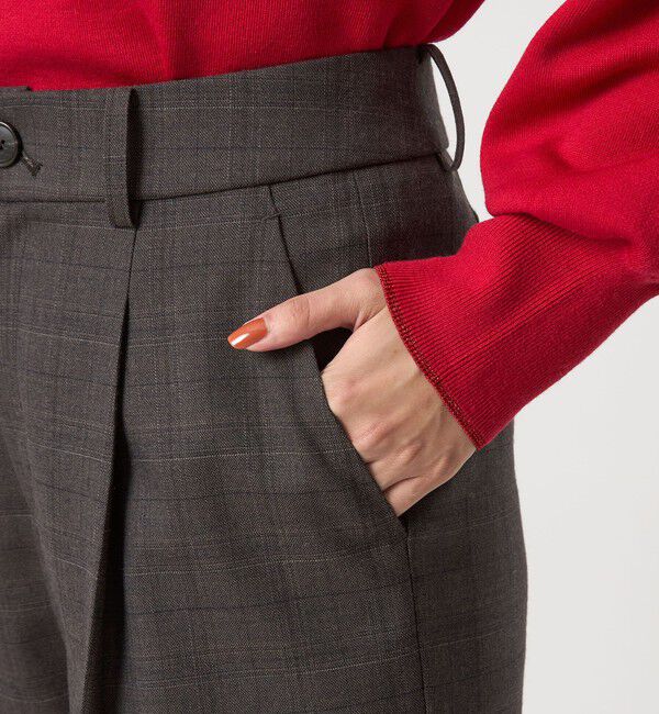 UNITED ARROWS green label relaxing「［size SHORT/TALLあり］キチントボトムス サキソニー ワイド パンツ」|スラックス|