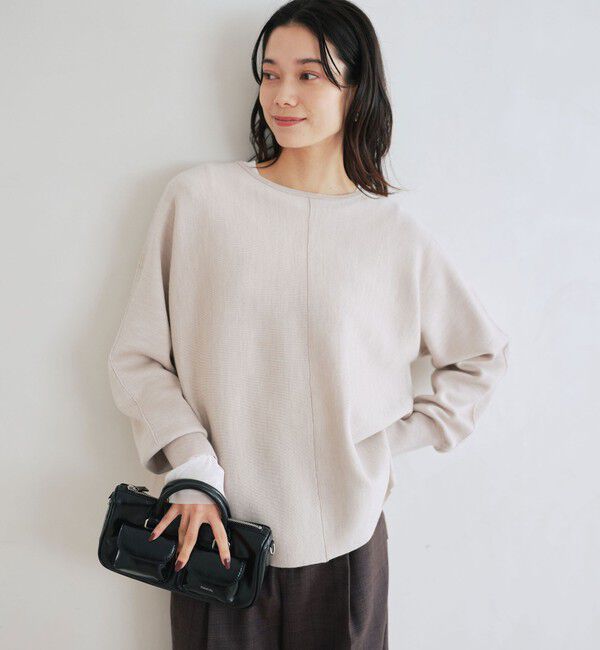 UNITED ARROWS green label relaxing「ウール スムース ワイド ニット プルオーバー ウォッシャブル」|ニット・セーター|