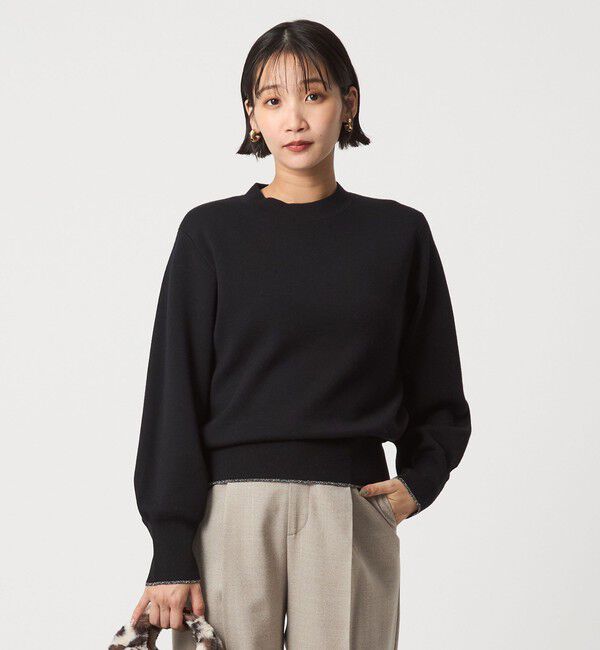 UNITED ARROWS green label relaxing「ウール スムース ボトルネック フォルム ニット プルオーバー ウォッシャブル」|ニット・セーター|