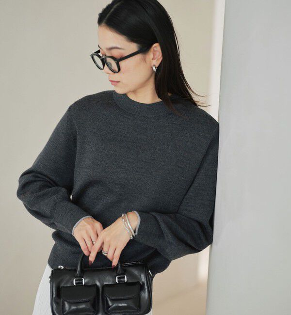 UNITED ARROWS green label relaxing「ウール スムース ボトルネック フォルム ニット プルオーバー ウォッシャブル」|ニット・セーター|