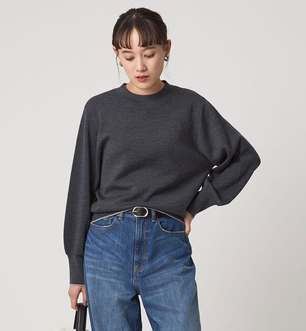 UNITED ARROWS green label relaxing「ウール スムース ボトルネック フォルム ニット プルオーバー ウォッシャブル」|ニット・セーター|