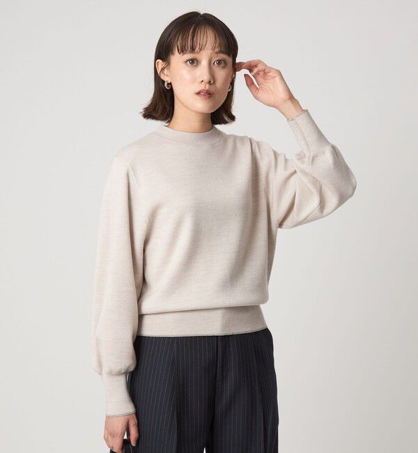 UNITED ARROWS green label relaxing「ウール スムース ボトルネック フォルム ニット プルオーバー ウォッシャブル」|ニット・セーター|