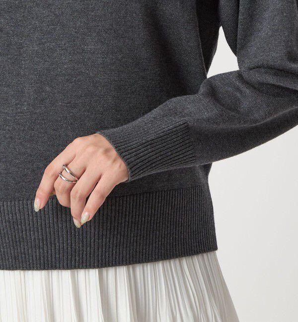 UNITED ARROWS green label relaxing「ベロア エリ 2WAY ニット プルオーバー ウォッシャブル」|ニット・セーター|