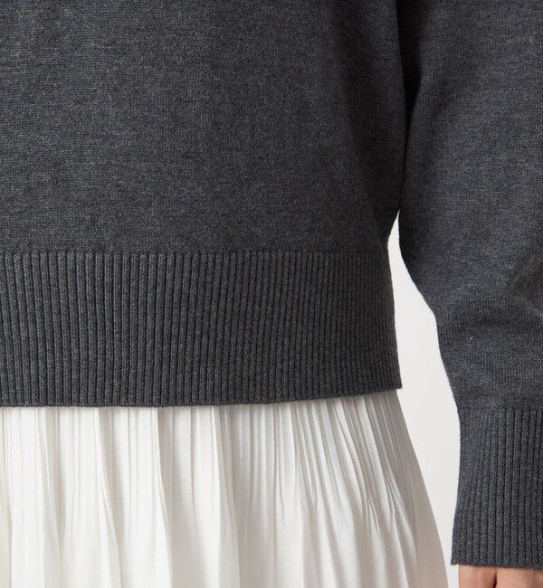 UNITED ARROWS green label relaxing「ベロア エリ 2WAY ニット プルオーバー ウォッシャブル」|ニット・セーター|