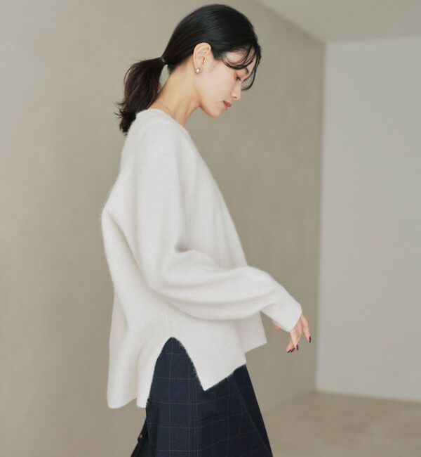 UNITED ARROWS green label relaxing「FOXブレンド フォルム Vネック ニット プルオーバー」|ニット・セーター|