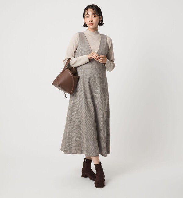 UNITED ARROWS green label relaxing「ラメ リブ ボトルネック ニット プルオーバー ウォッシャブル」|ニット・セーター|