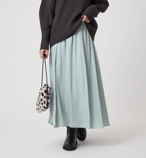 UNITED ARROWS green label relaxing「ナロー フレア スカート」|フレア|LT.BLUE