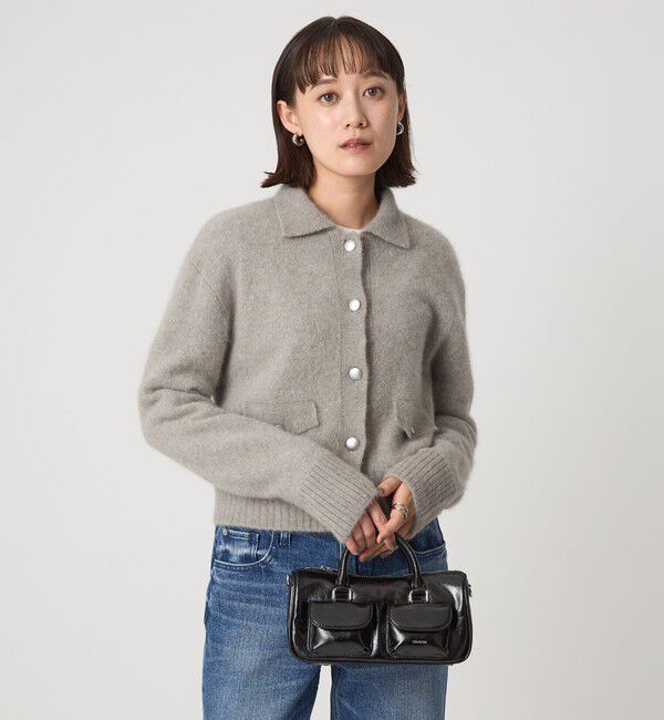 UNITED ARROWS green label relaxing「ヘアリー ニット ポロカーデイガン」|カーディガン|BEIGE