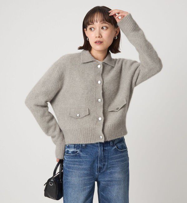 UNITED ARROWS green label relaxing「ヘアリー ニット ポロカーデイガン」|カーディガン|