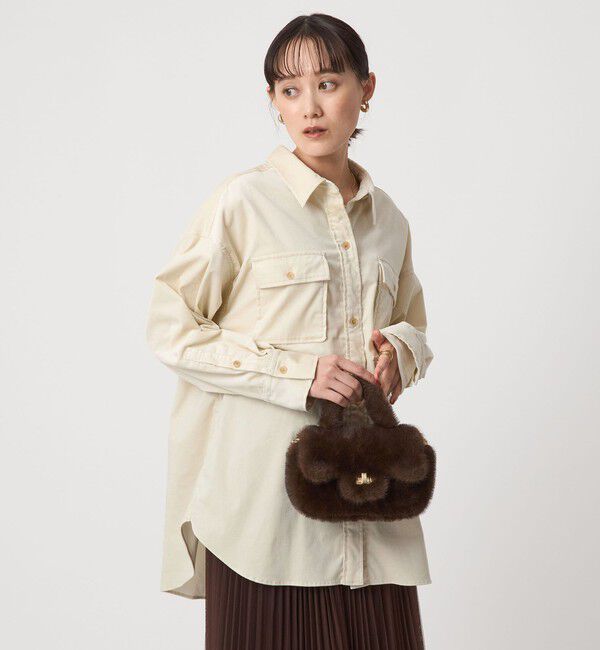 UNITED ARROWS green label relaxing「コーデュロイ ダブルポケット シャツ」|シャツ・ブラウス|OFF WHITE