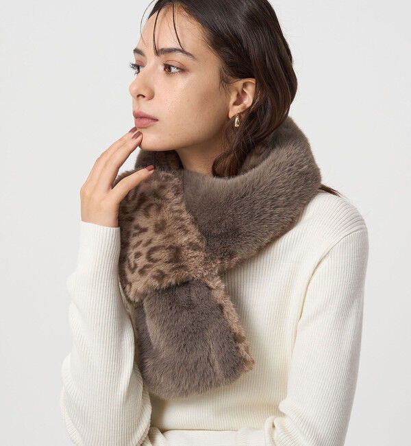 UNITED ARROWS green label relaxing「フェイクファー リバーシブル マフラー」|ストール|