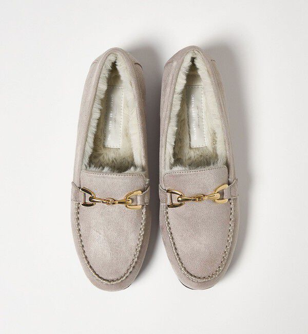 UNITED ARROWS green label relaxing「ウォームビット モカシン シューズ 撥水」|モカシン|LT.GRAY