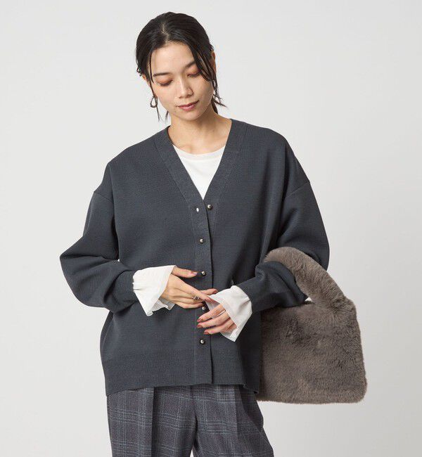 UNITED ARROWS green label relaxing「W/AC パフニット カーディガン ウォッシャブル」|カーディガン|