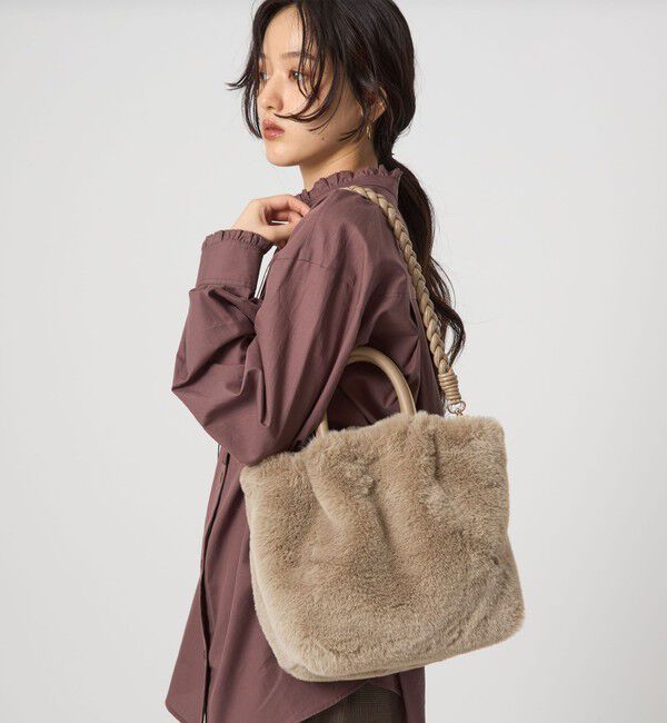 UNITED ARROWS green label relaxing「フェイクファー2WAY トートバッグ / ショルダーバッグ」|ショルダー・メッセンジャー|