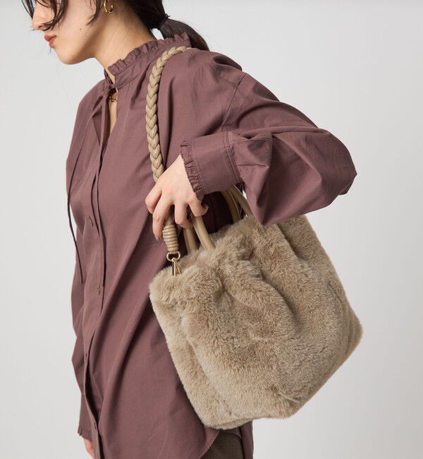 UNITED ARROWS green label relaxing「フェイクファー2WAY トートバッグ / ショルダーバッグ」|ショルダー・メッセンジャー|