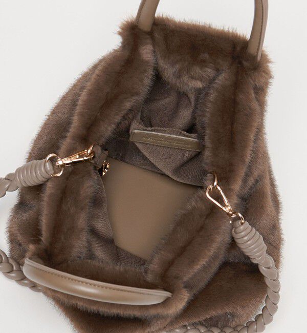 UNITED ARROWS green label relaxing「フェイクファー2WAY トートバッグ / ショルダーバッグ」|ショルダー・メッセンジャー|