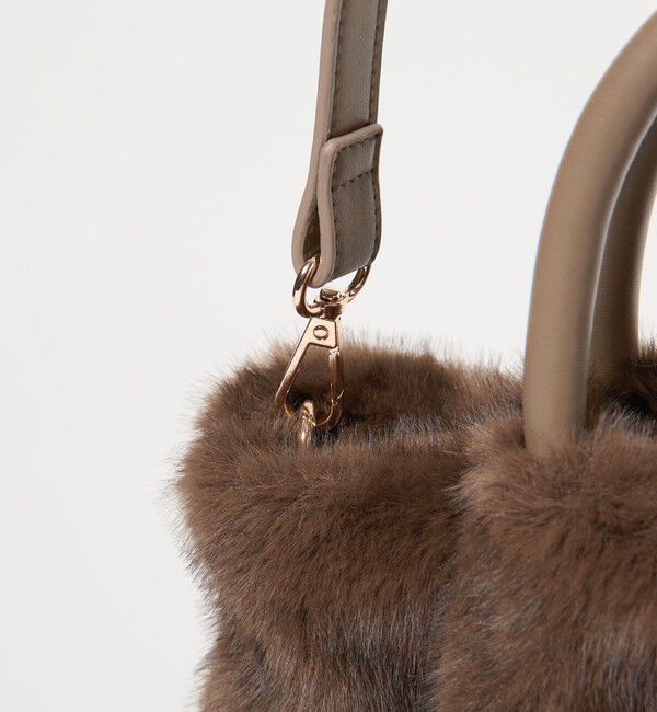 UNITED ARROWS green label relaxing「フェイクファー2WAY トートバッグ / ショルダーバッグ」|ショルダー・メッセンジャー|