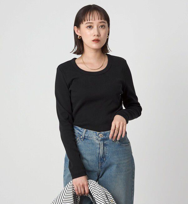 UNITED ARROWS green label relaxing「フライス Uネック Tシャツ」|Tシャツ・カットソー|