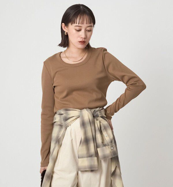 UNITED ARROWS green label relaxing「フライス Uネック Tシャツ」|Tシャツ・カットソー|