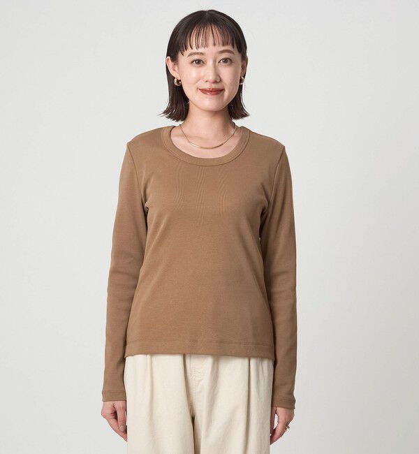 UNITED ARROWS green label relaxing「フライス Uネック Tシャツ」|Tシャツ・カットソー|