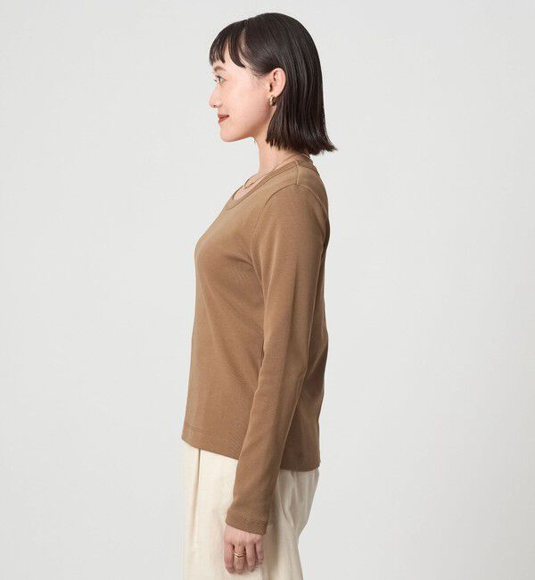 UNITED ARROWS green label relaxing「フライス Uネック Tシャツ」|Tシャツ・カットソー|