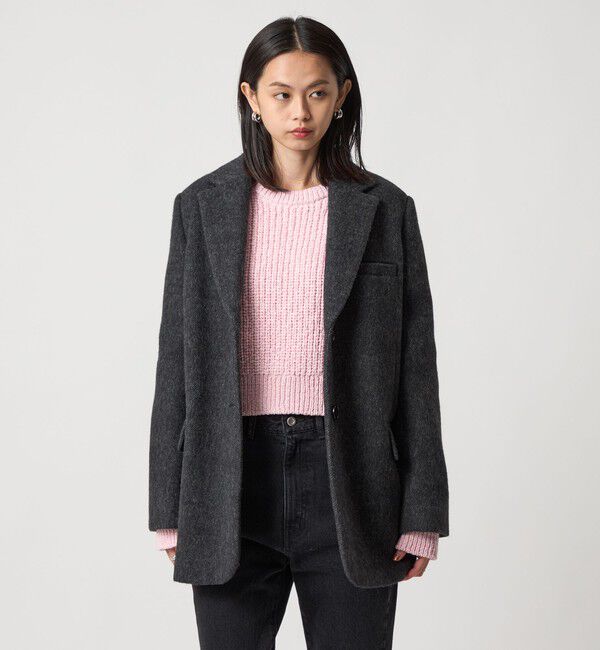 EMMEL REFINES「＜EMMEL REFINES＞EM シャギー ボンディング ジャケット」|テーラードジャケット|