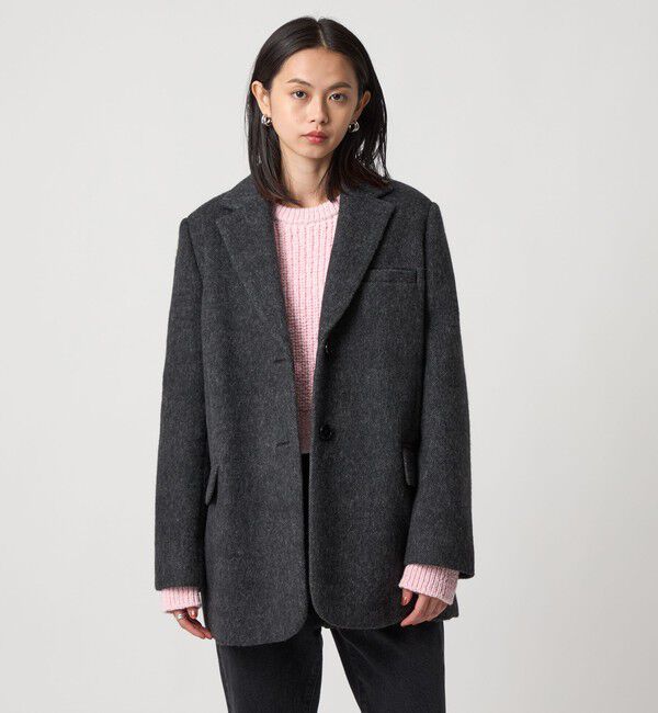 EMMEL REFINES「＜EMMEL REFINES＞EM シャギー ボンディング ジャケット」|テーラードジャケット|