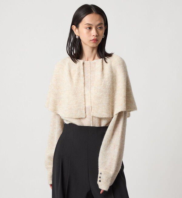 EMMEL REFINES「＜EMMEL REFINES＞EM ケープエリ ニット プルオーバー」|ニット・セーター|