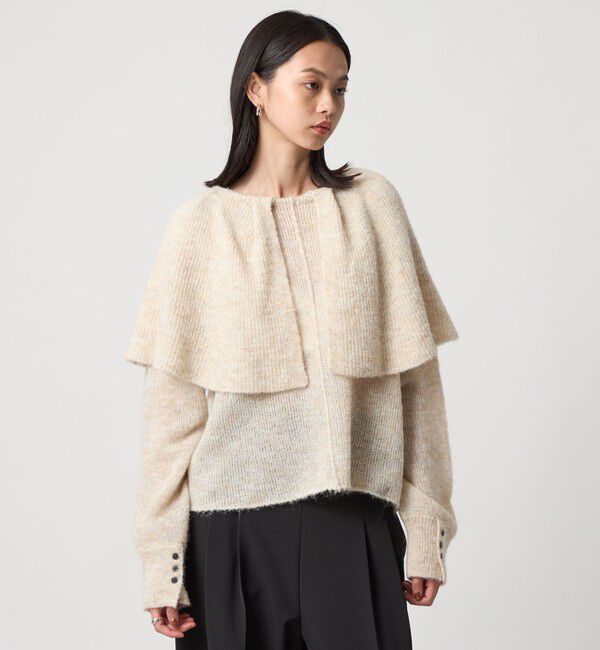 EMMEL REFINES「＜EMMEL REFINES＞EM ケープエリ ニット プルオーバー」|ニット・セーター|