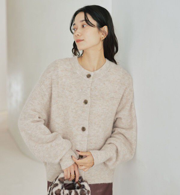 UNITED ARROWS green label relaxing「アルパカブレンド クルーネック カーディガン」|カーディガン|BEIGE