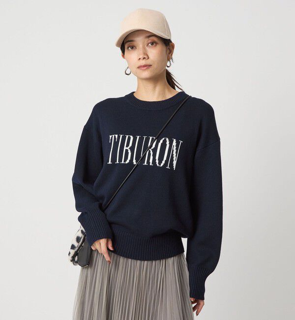 UNITED ARROWS green label relaxing「ロゴ ニット プルオーバー ウォッシャブル」|ニット・セーター|