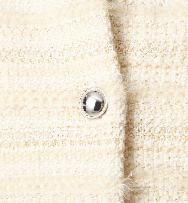 UNITED ARROWS green label relaxing「ミックスツイードライク ノーカラー ニット カーディガン」|カーディガン|