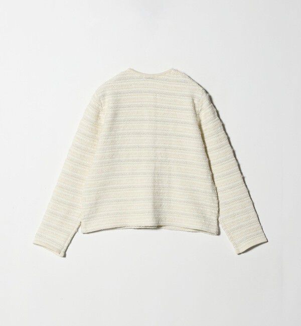 UNITED ARROWS green label relaxing「ミックスツイードライク ノーカラー ニット カーディガン」|カーディガン|