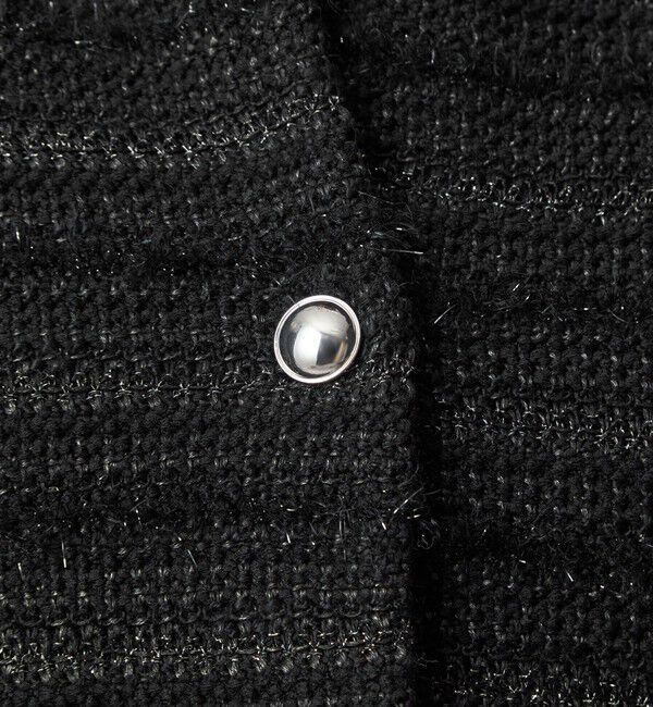 UNITED ARROWS green label relaxing「ミックスツイードライク ノーカラー ニット カーディガン」|カーディガン|