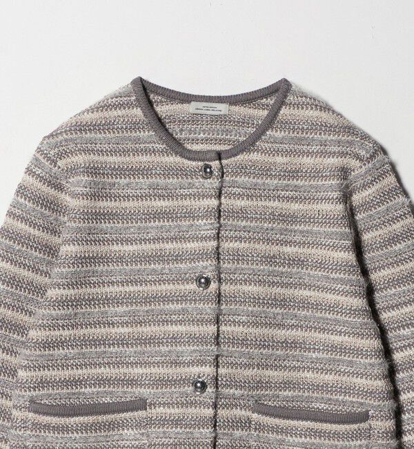 UNITED ARROWS green label relaxing「ミックスツイードライク ノーカラー ニット カーディガン」|カーディガン|