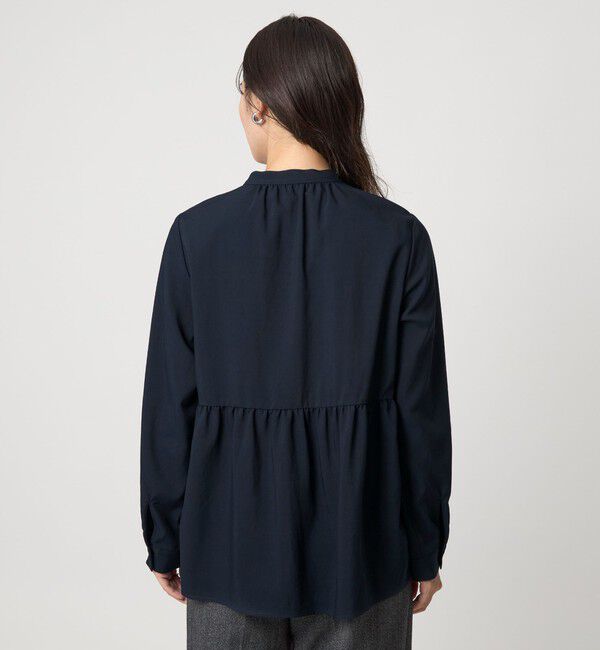 UNITED ARROWS green label relaxing「スタンドカラー ペプラム ブラウス」|シャツ・ブラウス|