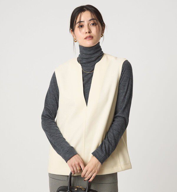 UNITED ARROWS green label relaxing「アッシュクジャージー Vネック ベスト ウォッシャブル」|ベスト・ジレ|
