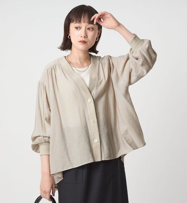 UNITED ARROWS green label relaxing「R/NY カーディガン ブラウス」|シャツ・ブラウス|NATURAL