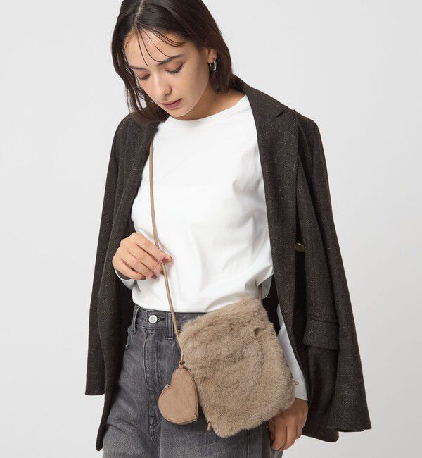 UNITED ARROWS green label relaxing「ファーショルダーバッグ ハートチャーム付き」|ショルダー・メッセンジャー|