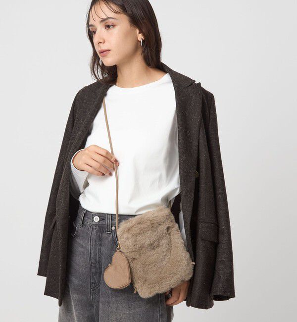 UNITED ARROWS green label relaxing「ファーショルダーバッグ ハートチャーム付き」|ショルダー・メッセンジャー|