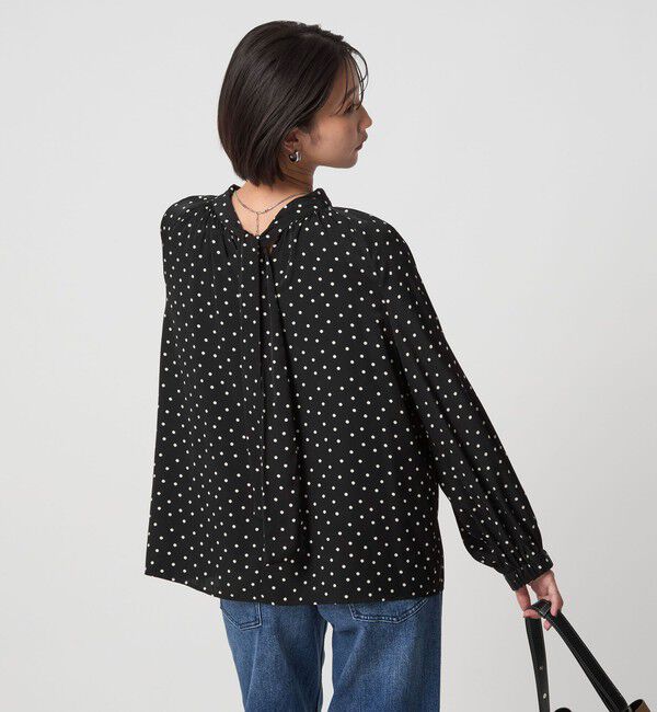 UNITED ARROWS green label relaxing「2WAY ドット ボウタイ ブラウス」|シャツ・ブラウス|