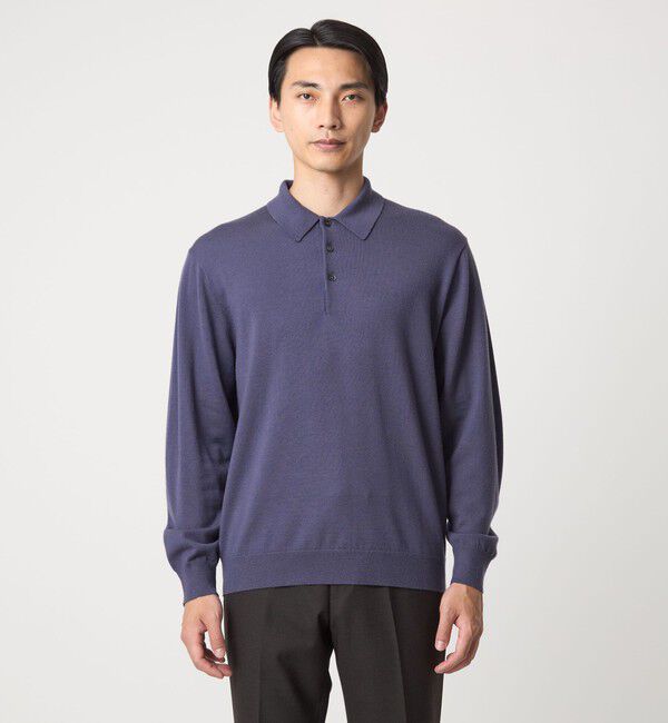 UNITED ARROWS green label relaxing「Super 120's ハイゲージ ニット ポロシャツ」|ニット・セーター|