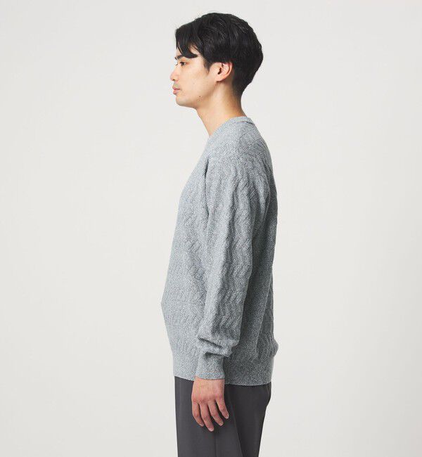 UNITED ARROWS green label relaxing「ジグザグ ミックス クルーネック ニット」|ニット・セーター|