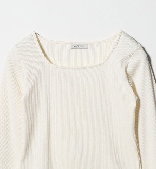 UNITED ARROWS green label relaxing「ブライトリブ スクエアネック ロングスリーブ カットソー 制菌」|Tシャツ・カットソー|
