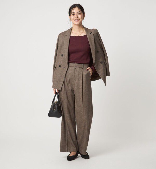 UNITED ARROWS green label relaxing「ブライトリブ スクエアネック ロングスリーブ カットソー 制菌」|Tシャツ・カットソー|