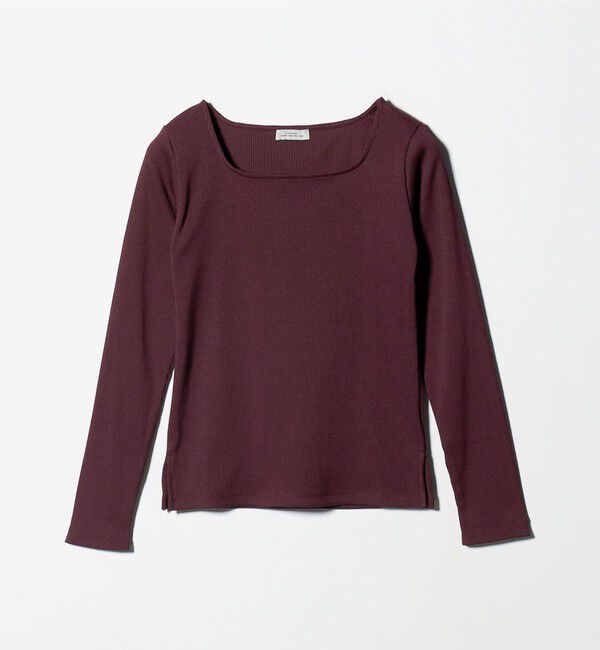 UNITED ARROWS green label relaxing「ブライトリブ スクエアネック ロングスリーブ カットソー 制菌」|Tシャツ・カットソー|