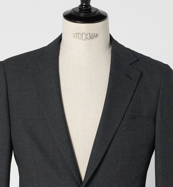 UNITED ARROWS green label relaxing「A+ TWPU バーズアイ 2B スリム ジャケット -ウォッシャブル・ストレッチ-」|テーラードジャケット|