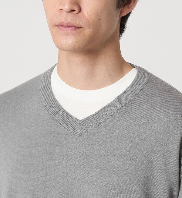 UNITED ARROWS green label relaxing「プレーン レイヤード Vネック ニット」|ニット・セーター|